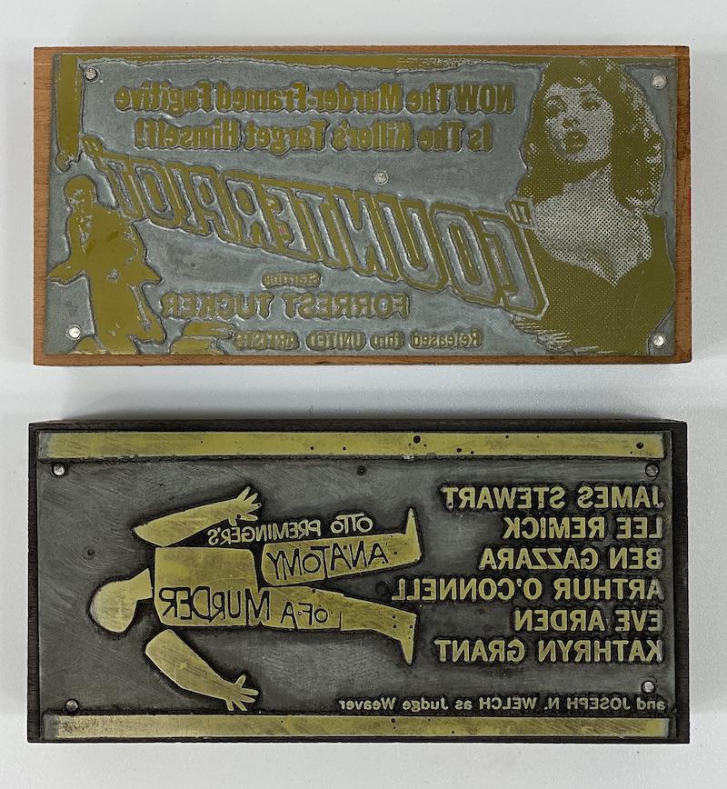 Action Thriller Movie Vintage Printing Blocks (1 of 2)