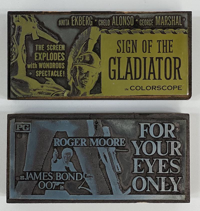 Action | Mystery Movie Vintage Printing Blocks (1 of 2)