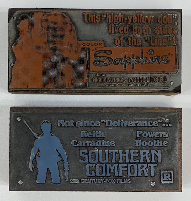 Action | Mystery Movies Vintage Printing Blocks (1 of 2)