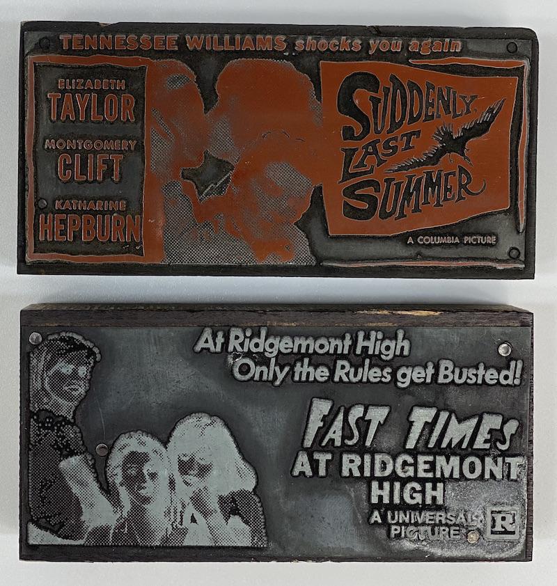 Blockbuster Movies Vintage Printing Blocks (1 of 2)