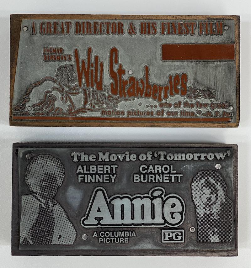 Blockbuster Movies Vintage Printing Blocks (1 of 2)