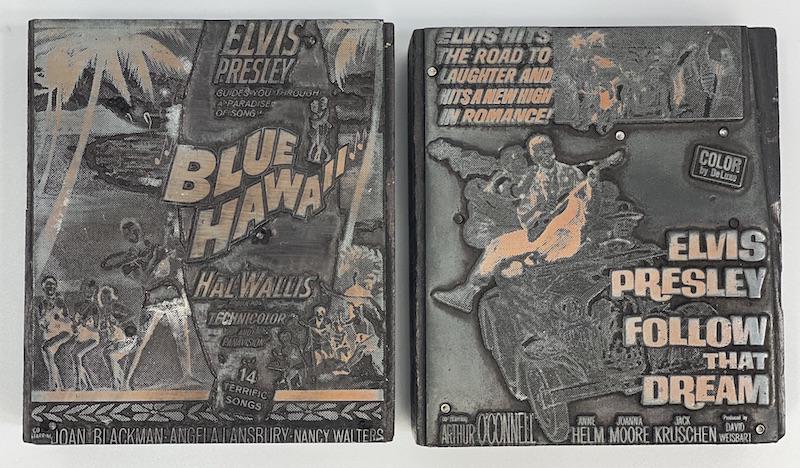Elvis Presley Movies Vintage Printing Blocks (1 of 2)