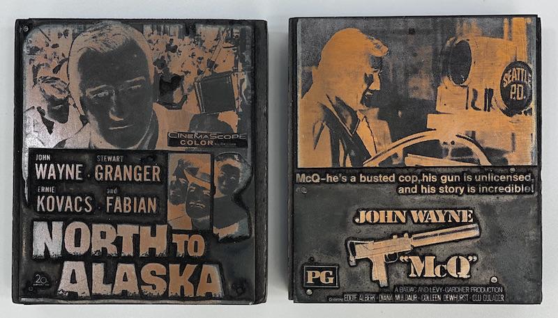 John Wayne Movies Vintage Printing Blocks (1 of 1)