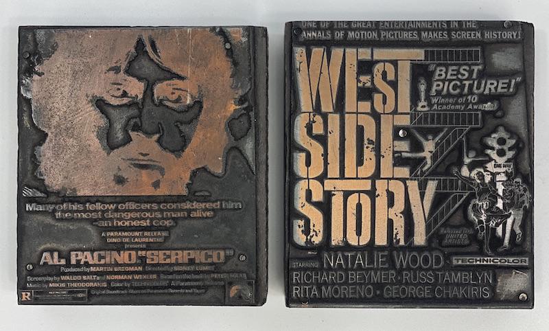 Blockbuster Movies Vintage Printing Blocks (1 of 1)