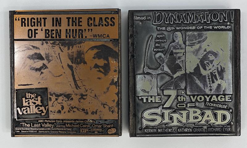 Drama / Adventure Movies Vintage Printing Blocks (1 of 1)