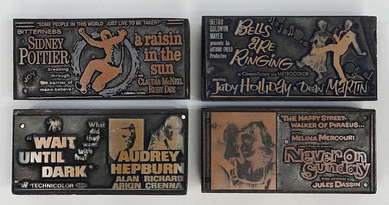 Blockbuster Movies Vintage Printing Blocks (1 of 2)