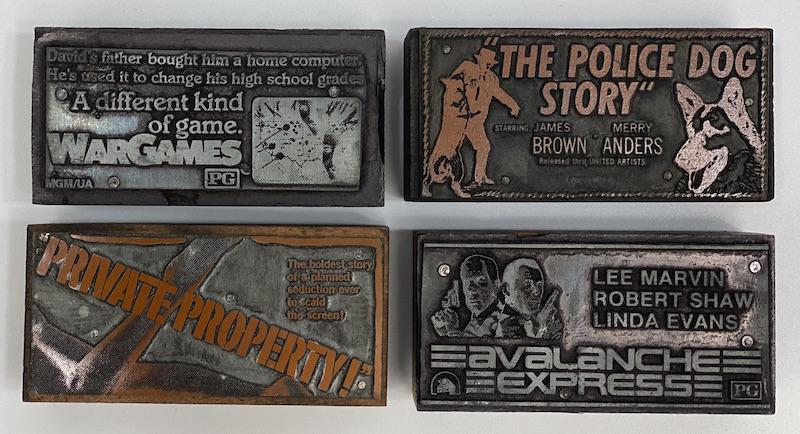 Action/Thriller Movies Vintage Printing Blocks (1 of 1)