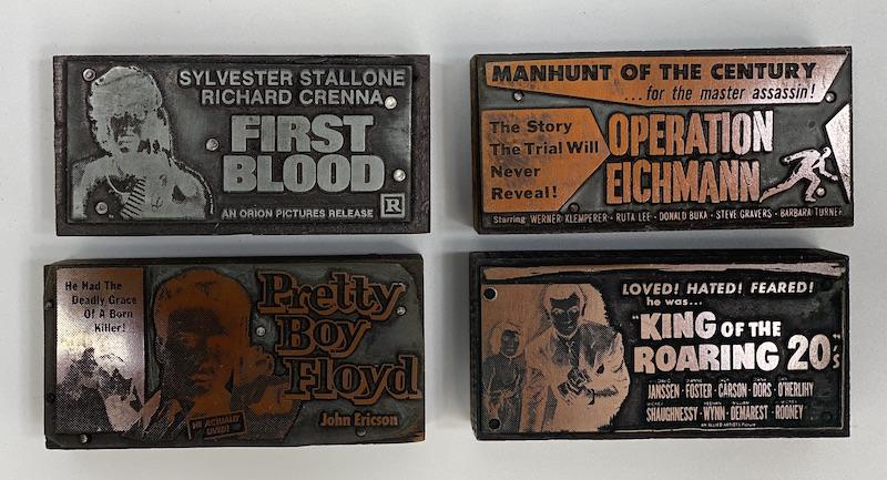 Action/Thriller Movies Vintage Printing Blocks (1 of 1)