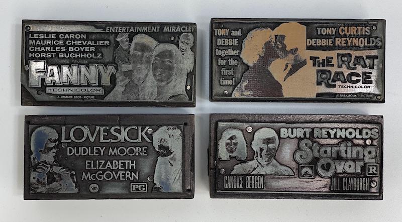 Romance Movies Vintage Printing Blocks (1 of 1)