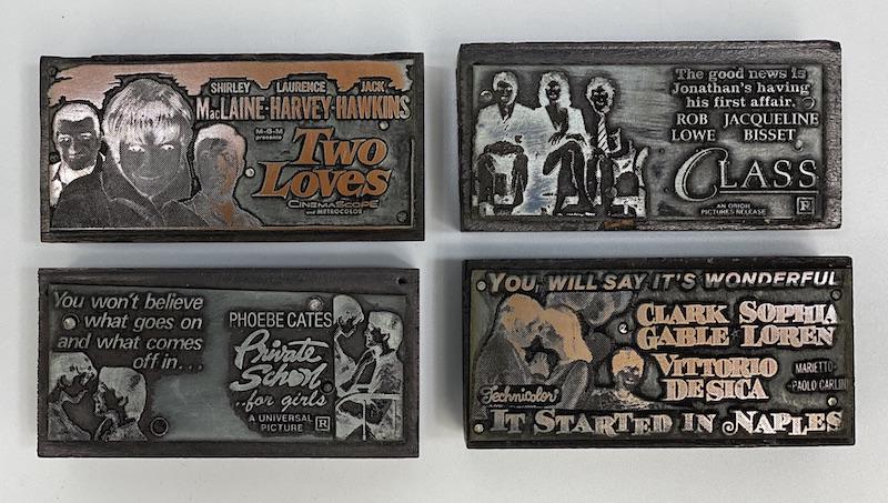 Romance Movies Vintage Printing Blocks (1 of 1)