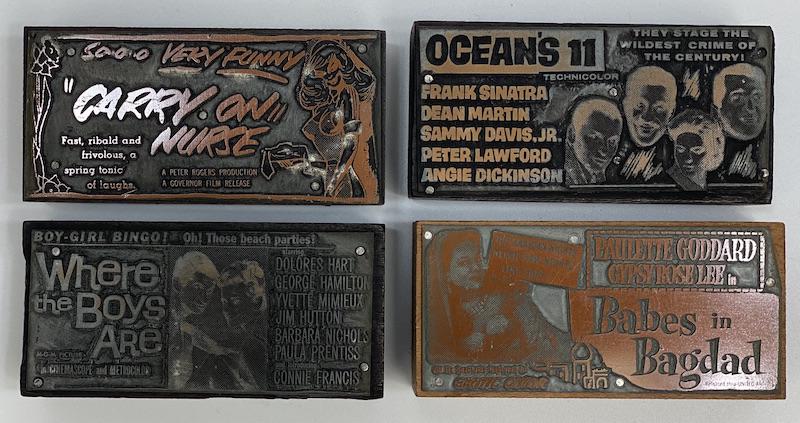 Comedy Movies Vintage Printing Blocks (1 of 1)