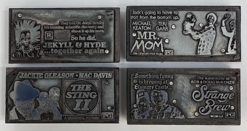 Comedy Movies Vintage Printing Blocks (1 of 1)