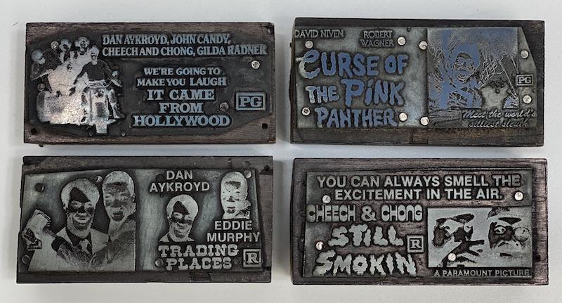 Comedy Movies Vintage Printing Blocks (1 of 1)
