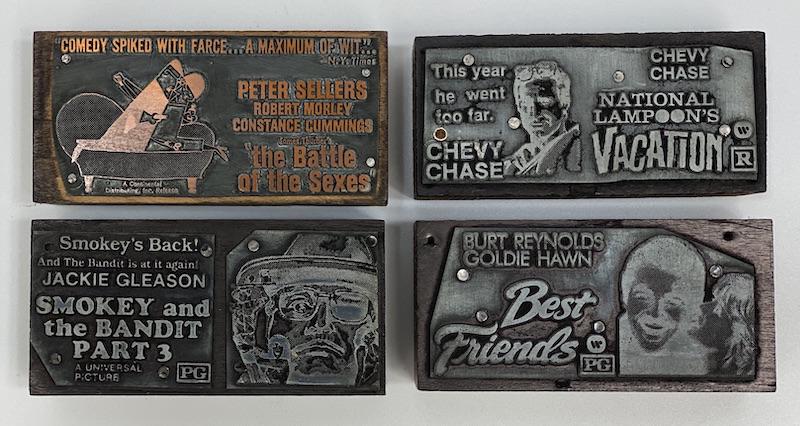 Comedy Movies Vintage Printing Blocks (1 of 1)