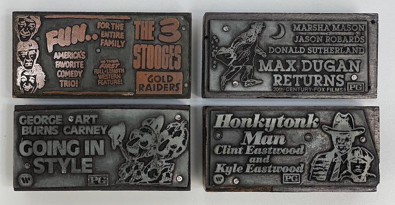Comedy Movies Vintage Printing Blocks (1 of 1)