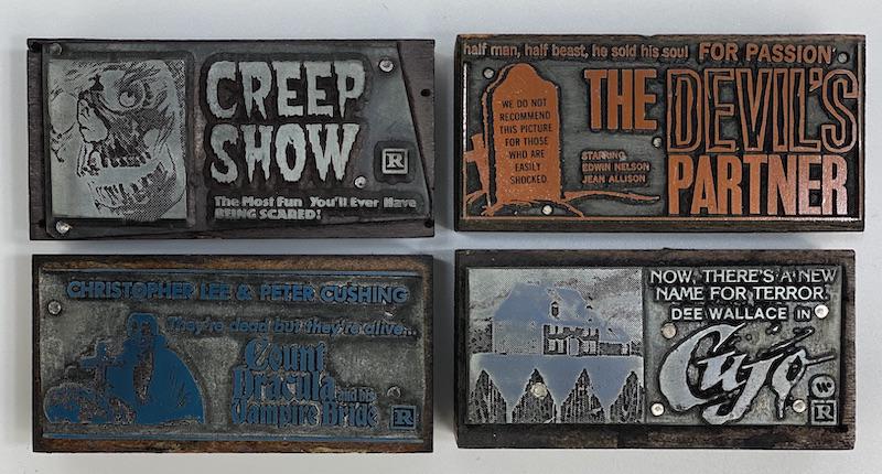 Horror Movies Vintage Printing Blocks (1 of 1)