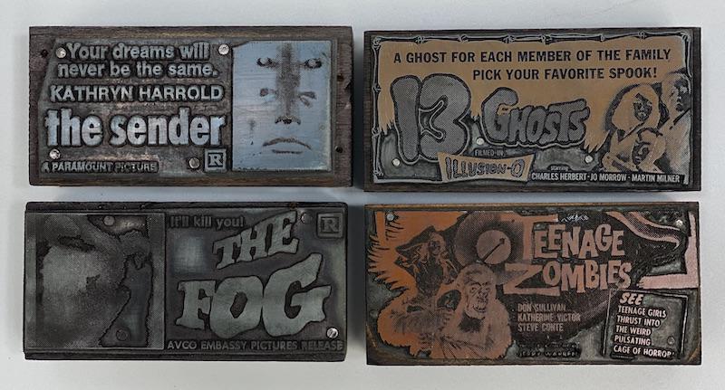 Horror Movies Vintage Printing Blocks (1 of 1)