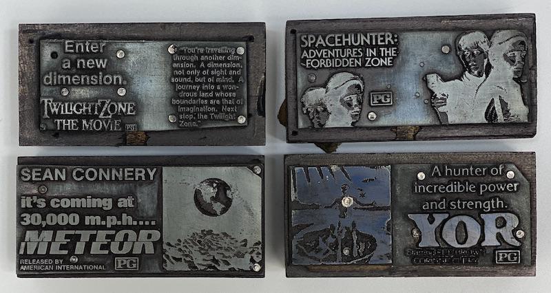 Horror Movies Vintage Printing Blocks (1 of 1)