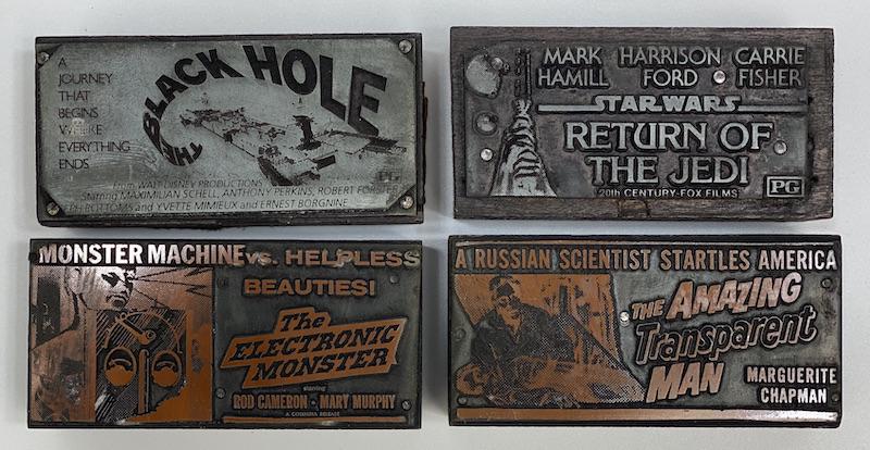 Horror Movies Vintage Printing Blocks (1 of 1)