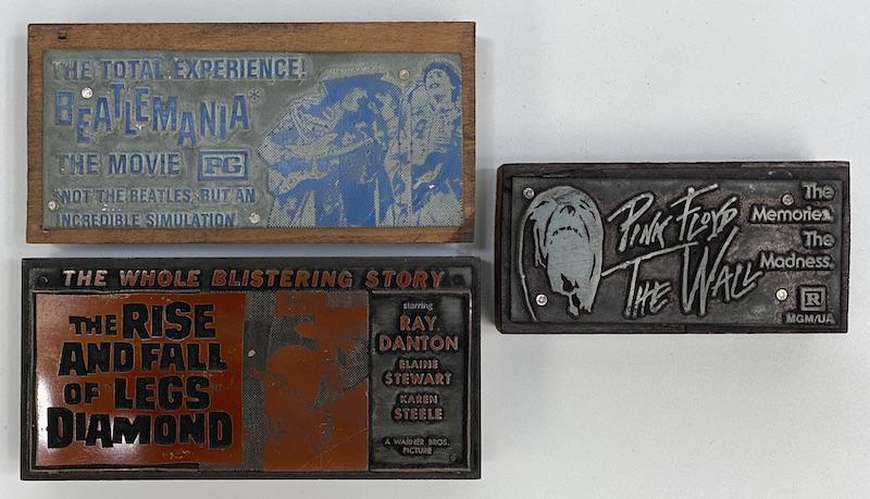 Rock-n-Roll Movies Vintage Printing Blocks (1 of 2)