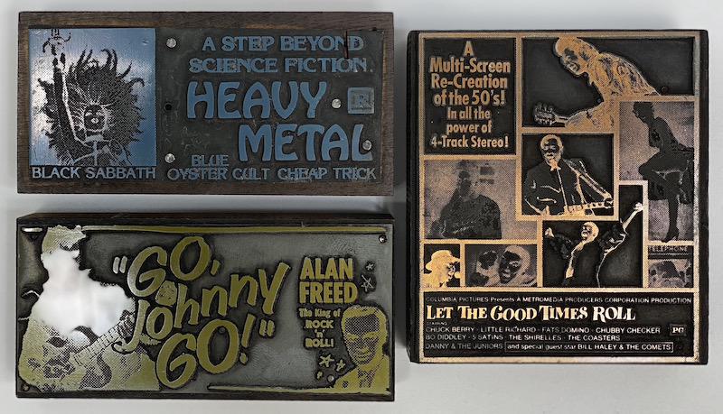 Rock-n-Roll Movies Vintage Printing Blocks (1 of 1)