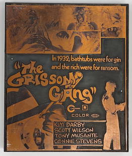 Crime / Drama Vintage Printing Block: The Grissom Gang 1971 Kim Darby - Scott Wilson - Connie Stevens | Advertisting Print block Large Horizontal Size 7 x 5 7/8 | Number 595