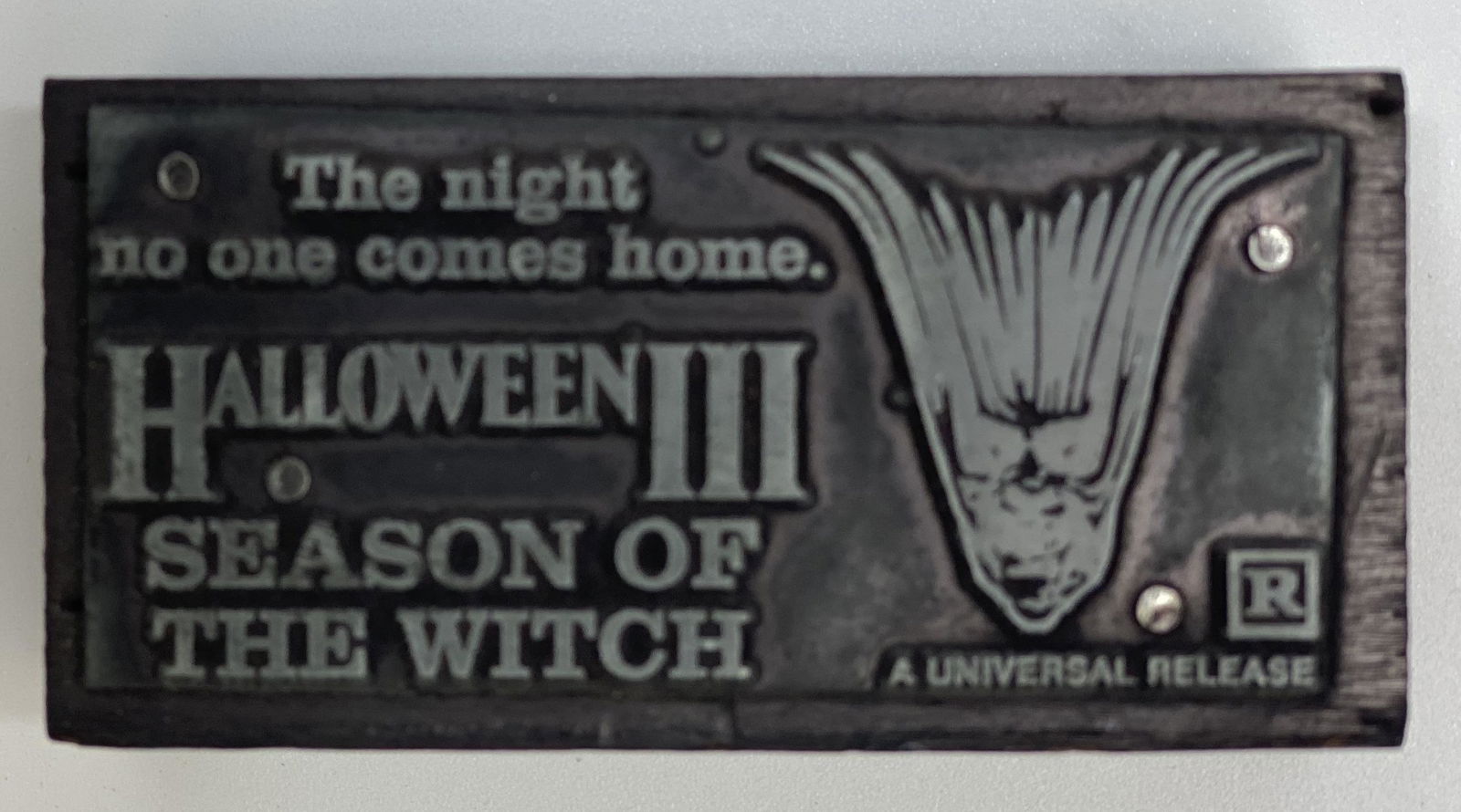Halloween III Movie Vintage Printing Block (1 of 1)