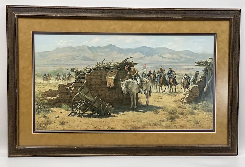 Signed Howard Terpning | Search for the Renegades: Howard Terpning | Search for the Renegades | Signed Print Measures 26 3/4 x 41 1/2