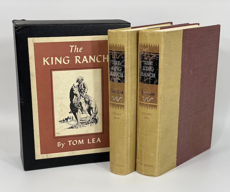 Tom Lea | King Ranch Book Collection 2 vol.Set: Tom Lea | King Ranch Book Collection 2 vol.Set w/Slipcase | 1981 7th Printing | Hand signed by Rand Hands with two Coffee Cups