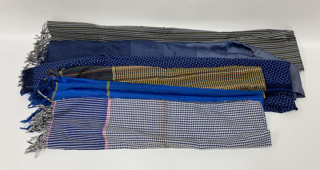 Silk Cambodian Shawls - Set of 6: Silk Cambodian Shawls - Set of 6 - Three measure approximately 52 long and Three measure 74 Long - These shawls have never been used.