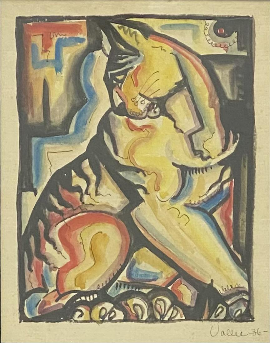 1936 Vallee - Signed Abstract Lithograph (1 of 3)