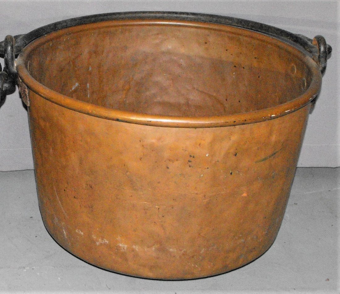 Large Copper Apple Butter Kettle