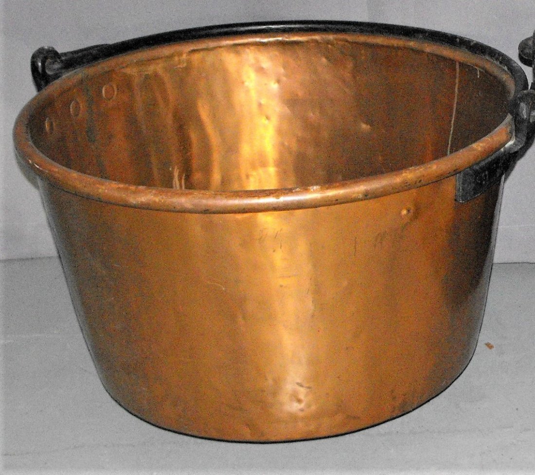 Large Copper Apple Butter Kettle