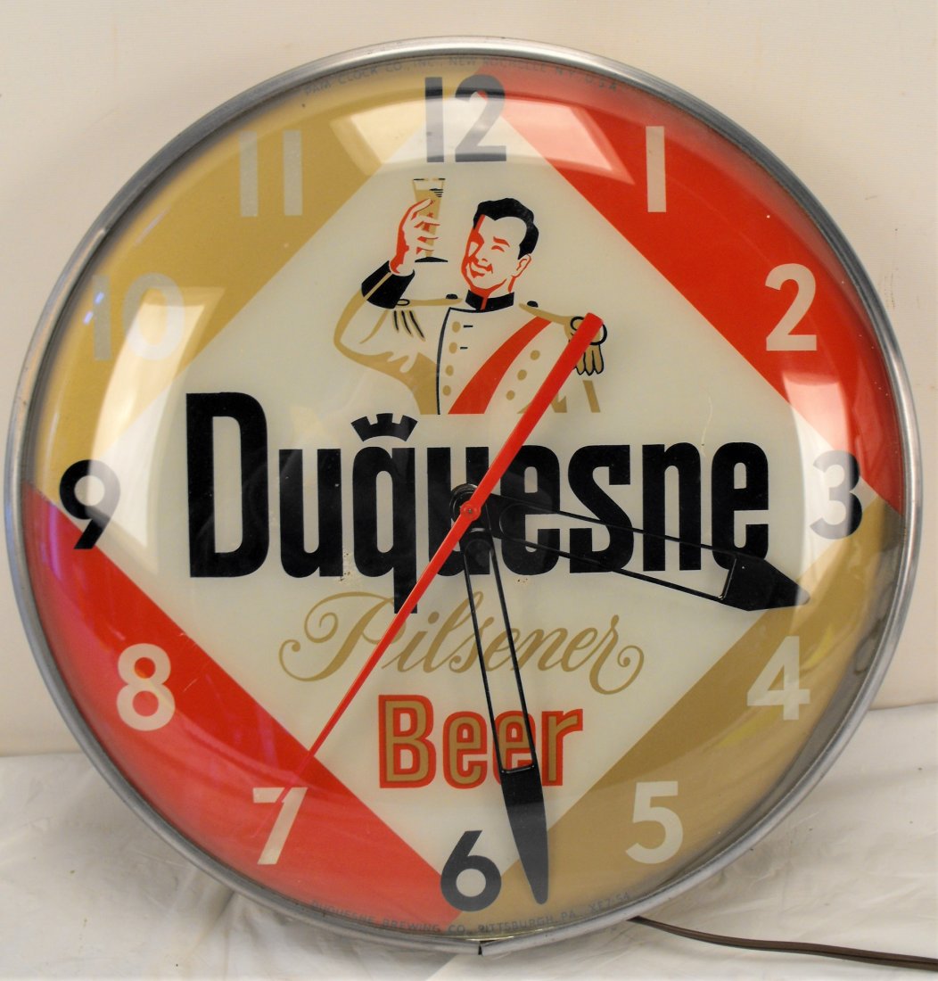 Duquesne Beer Advertising Pam Clock