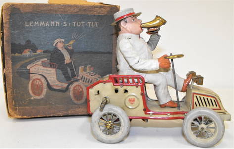 Lehmann Tut Tut German Tin Toy Car MIB