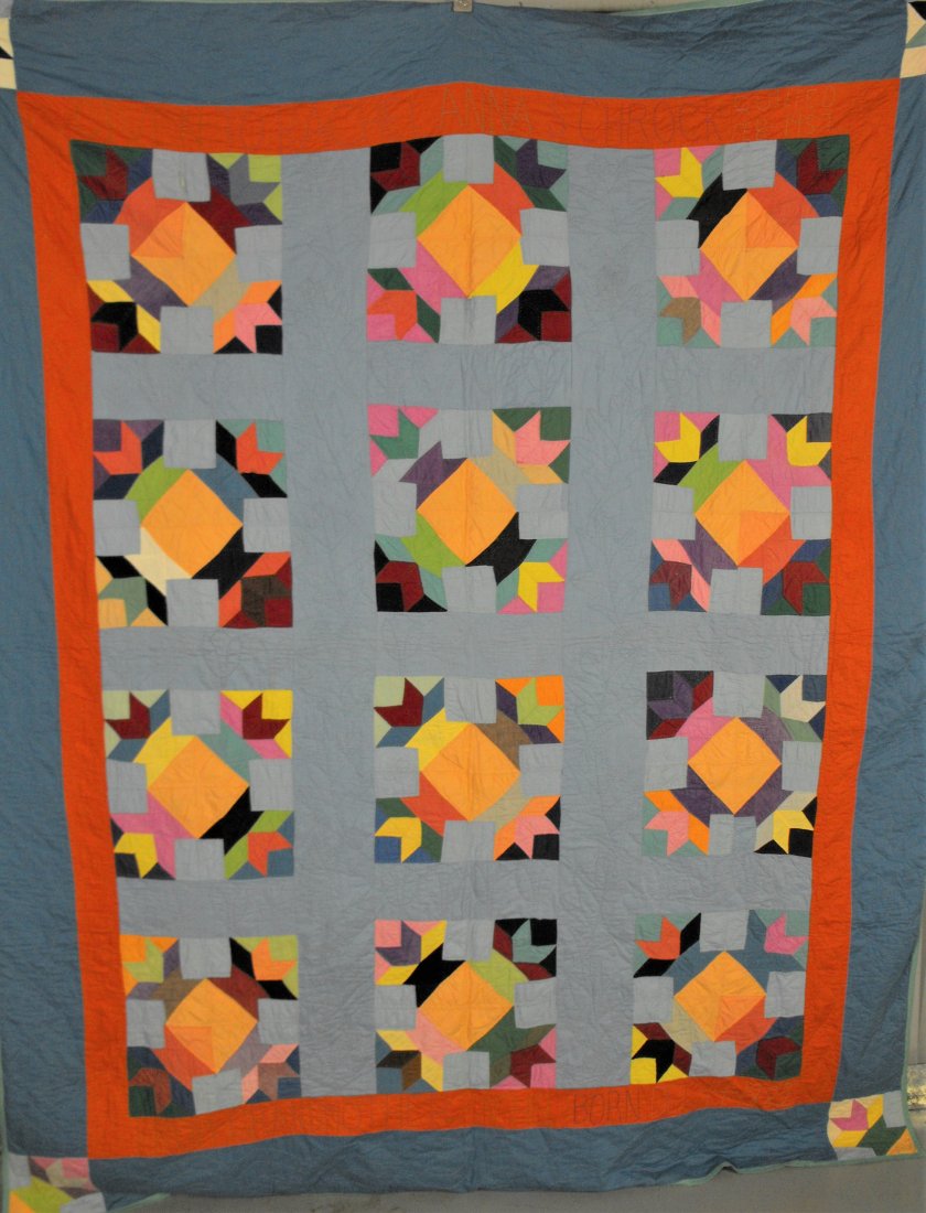Double Border Pa Amish Memorial Quilt (1 of 3)