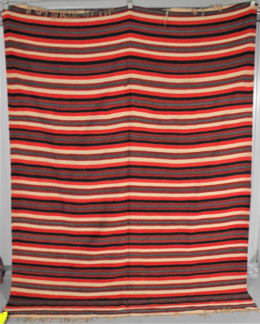 Red & Black Native American Style Wool Rug/Blanket (1 of 3)