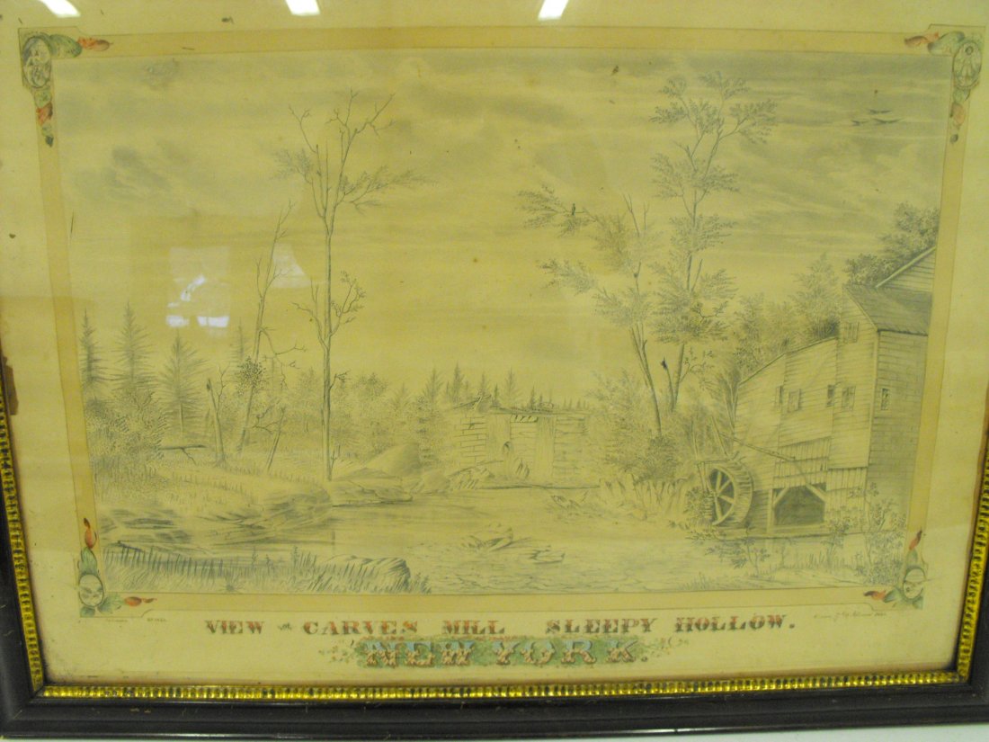1865 Pencil Drawing Carves Mill Sleepy Hollow New York (1 of 7)