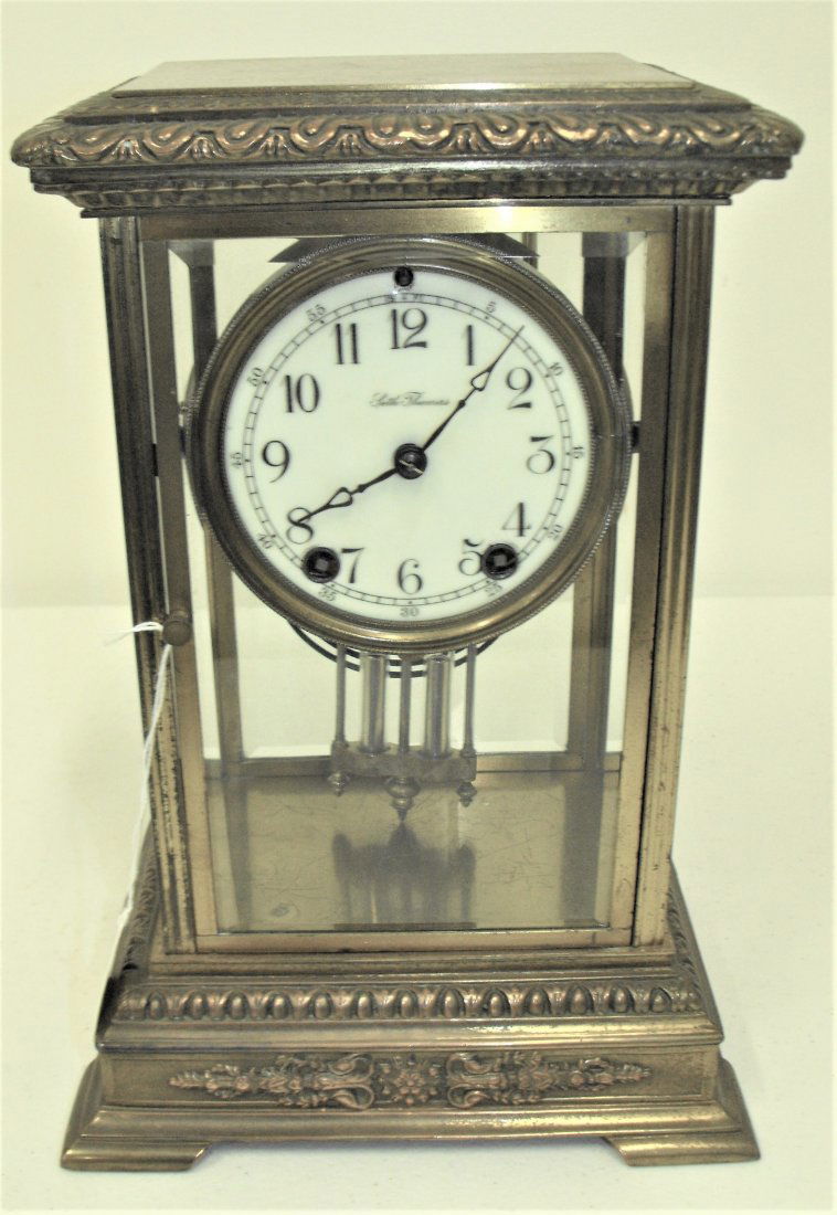 Antique Seth Thomas Brass & Glass Carriage Clock (1 of 2)