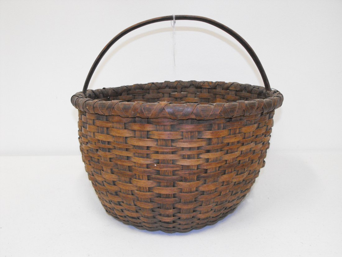 Antique Slpit Oak Basket (1 of 4)