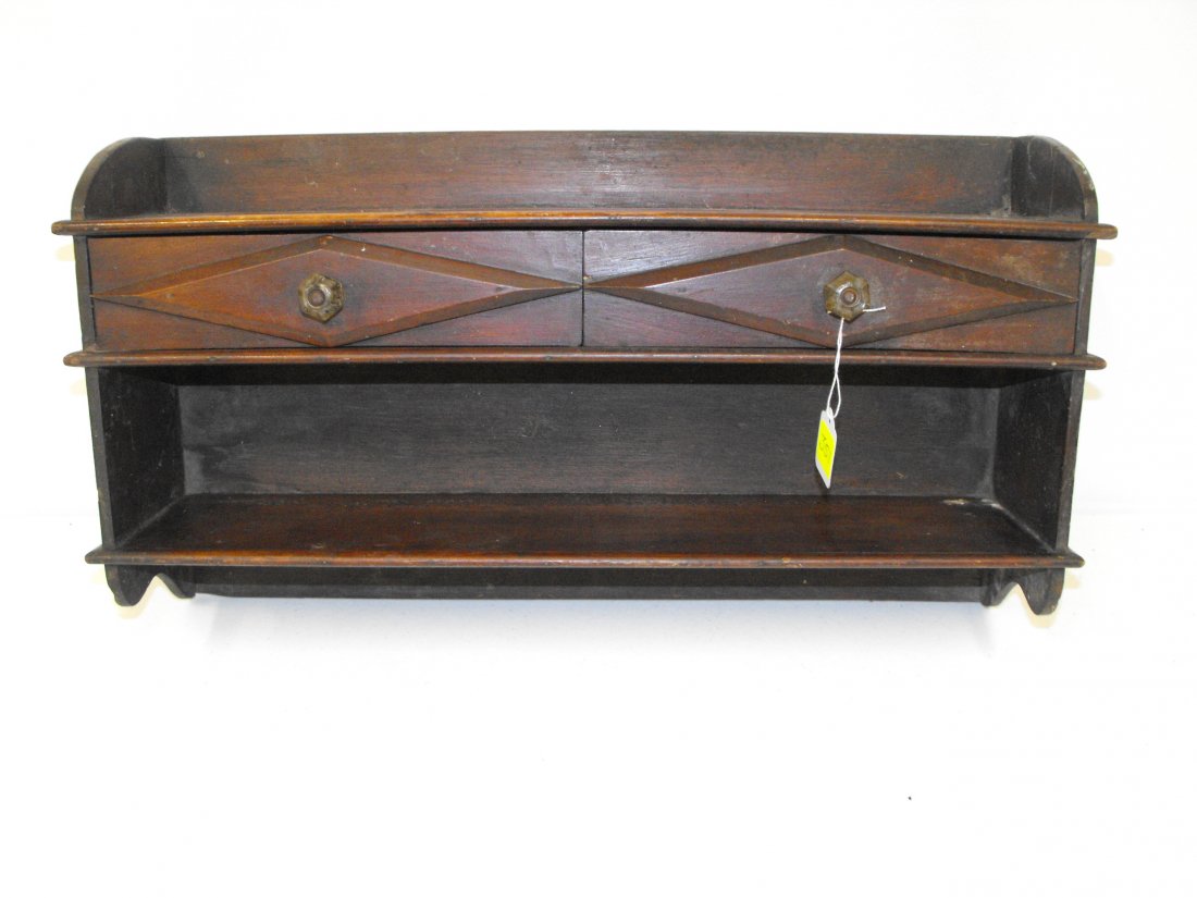 Folk Art Hanging Wood Shelf (1 of 3)