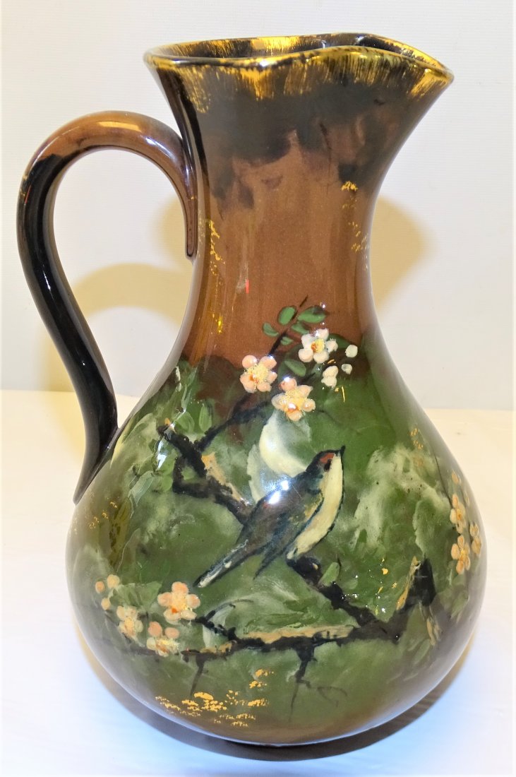 Rookwood Pottery Ewer Birds & Spider Dated 1882 (1 of 9)