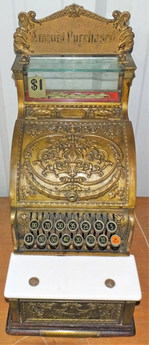 Nice National Brass 313 Candy Store Cash Register (1 of 8)