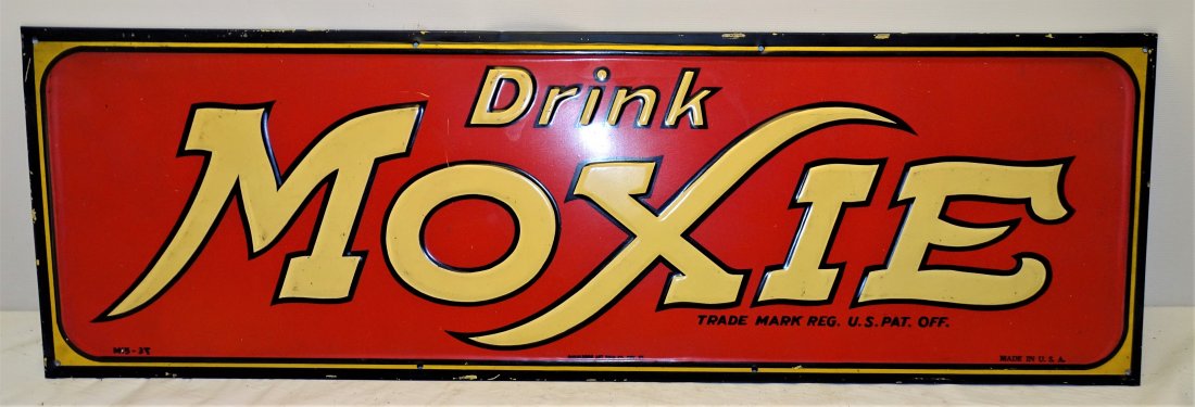 Nice Drink Moxie Tin Advertising Sign (1 of 3)