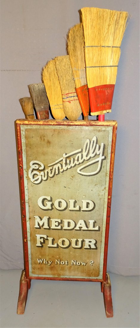 Nice Gold Medal Flour Advertising Store Broom Display (1 of 3)