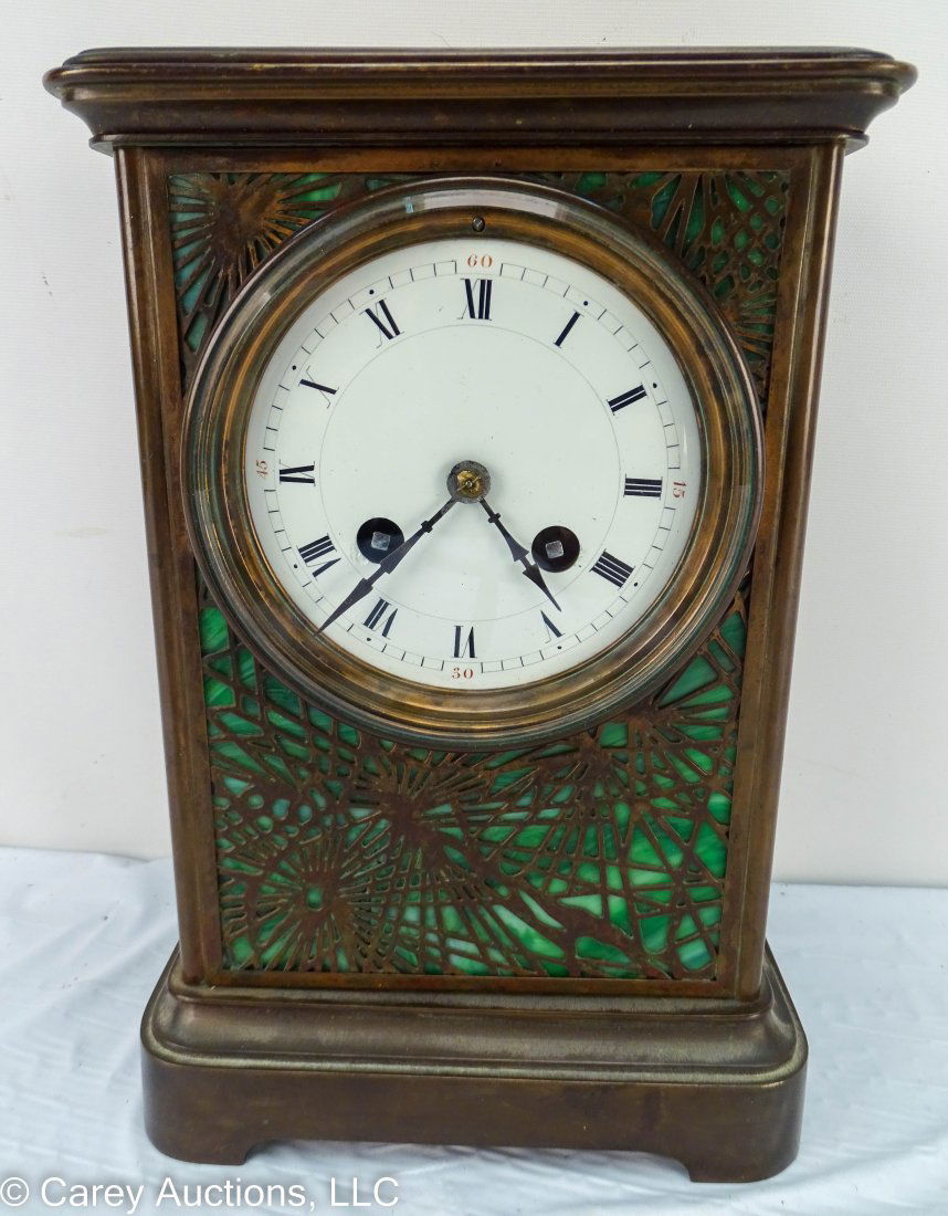 Tiffany Studios Pine Needle Desk Clock (1 of 11)