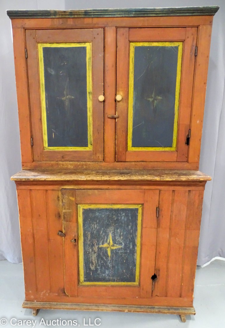 Pa Harmonite Paint Decorated Stepback Cupboard (1 of 15)