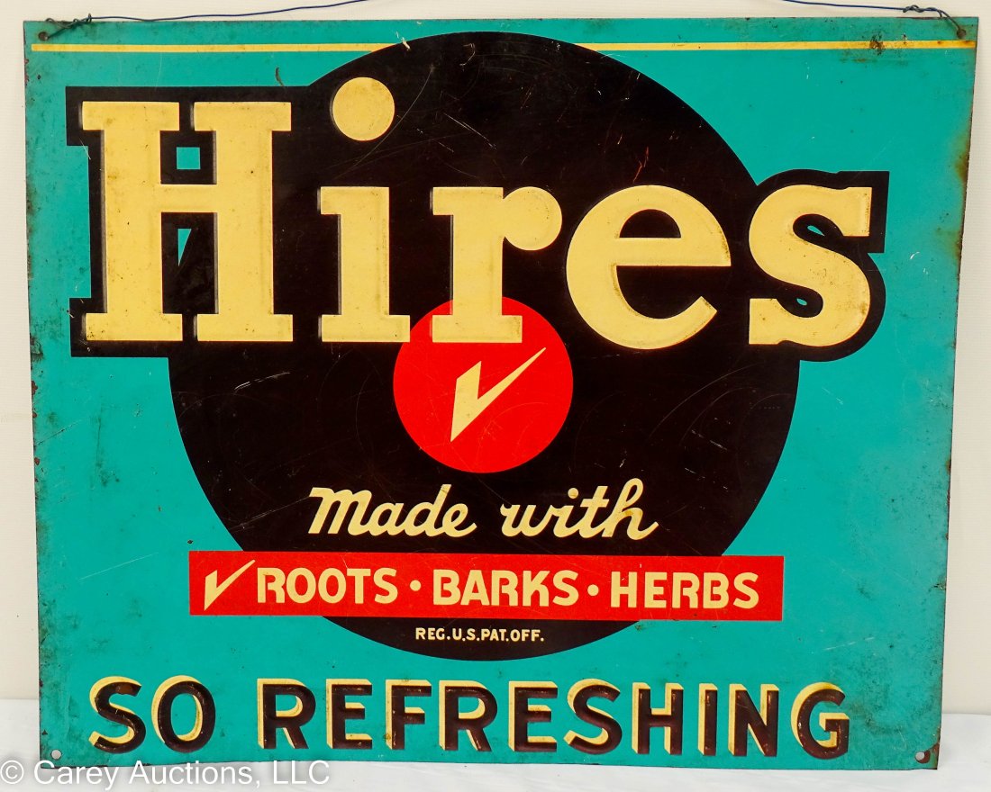 Hires Root Beer Tin Litho Advertising Sign (1 of 2)