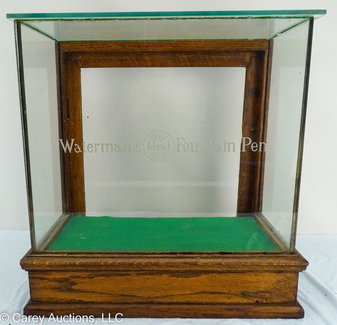 Waterman's Ideal Fountian Pen Glass Display Case (1 of 4)