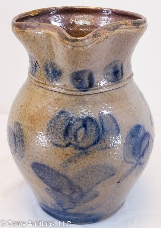 FREEHAND DECORATED STONEWARE PITCHER (1 of 6)